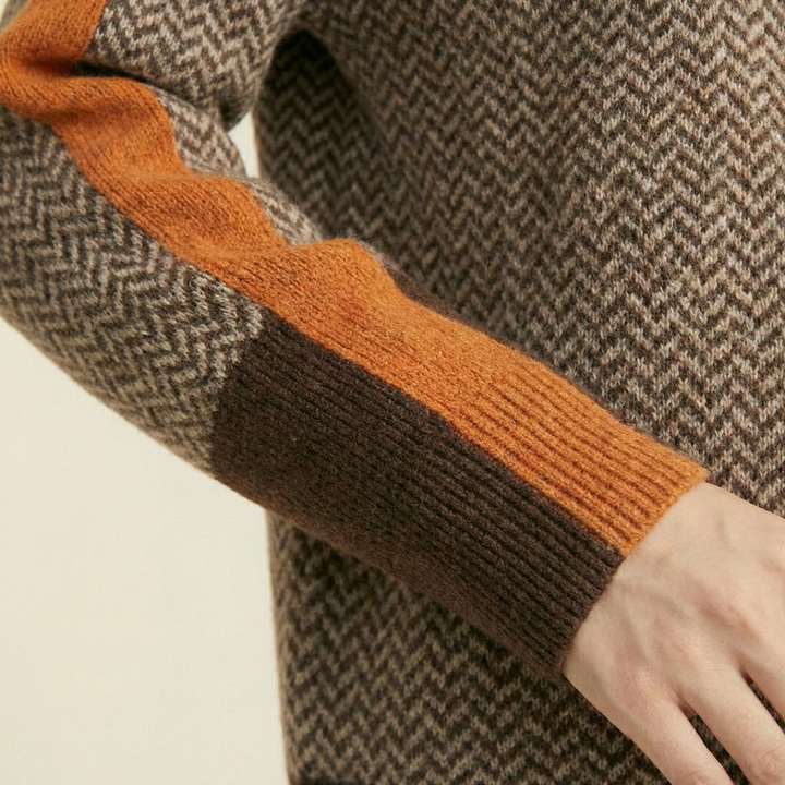 Eleanor | Herringbone Luxe Turtleneck